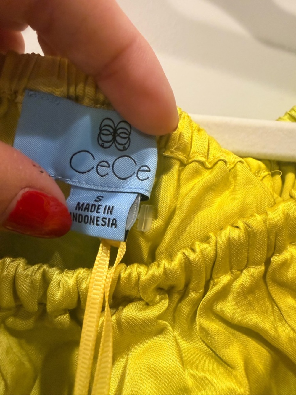 CeCe Yellow Off-Shoulder Ruffle Blouse - Picture 3 of 3